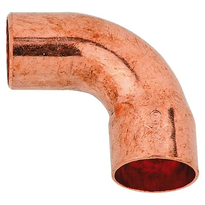 Kupfer-Bogen 5001A - Durchmesser: 18 mm, Winkel: 90 °, 1 Stk. - Kupferrohrbogen für Sanitär- oder Heizungsinstallationen, robust und langlebig. Ideal für professionelle Anwendungen im Handwerk.