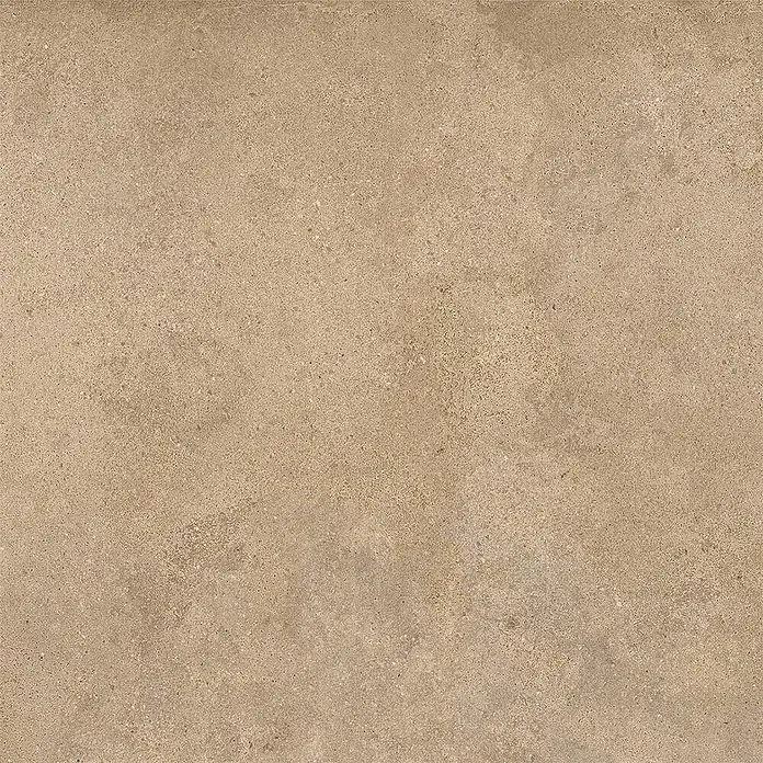 Feinsteinzeug in strukturierter beiger Betonoptik 60x60 - Ital. Fliesen -  - Texturierte hellbraune Fliesenoberfläche.