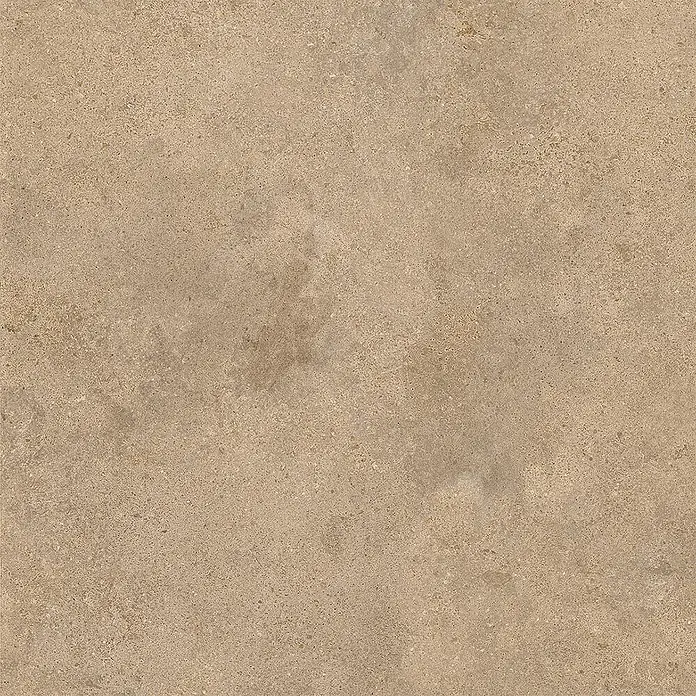 Feinsteinzeug in strukturierter beiger Betonoptik 60x60 - Ital. Fliesen -  - Strukturierte hellbraune Natursteinfliese mit subtilen Farbvariationen.
