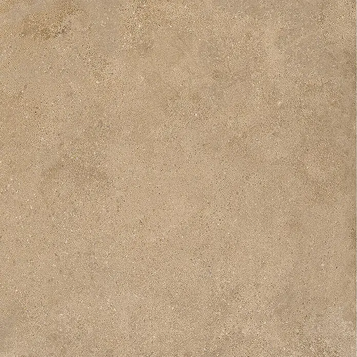 Feinsteinzeug in strukturierter beiger Betonoptik 60x60 - Ital. Fliesen -  - Beige strukturierte Steinoberfläche.