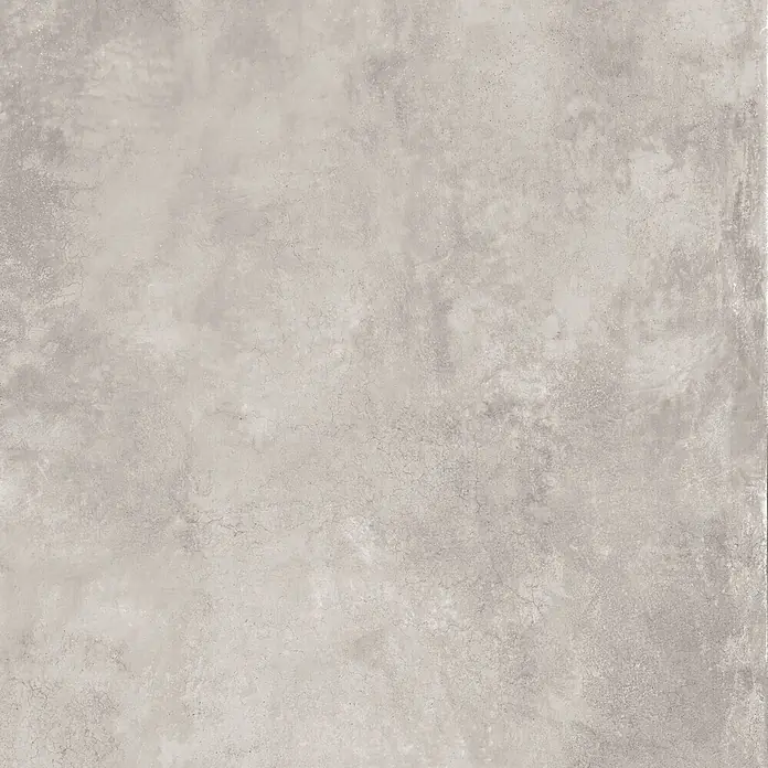 Feinsteinzeug in gewachster hellgrauer Betonoptik 120x120 - Ital. Fliesen -  - Hellgraue Beton- oder Zementtextur mit subtilen Variationen und Unebenheiten.