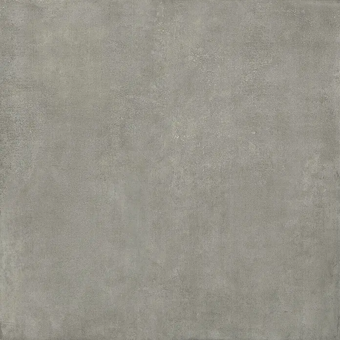 Feinsteinzeug in dunkelgrauer Betonoptik 120x120 - Italienische Fliesen -  - Graue, texturierte Fliese mit Beton- oder Steinoptik, geeignet für Böden und Wände.