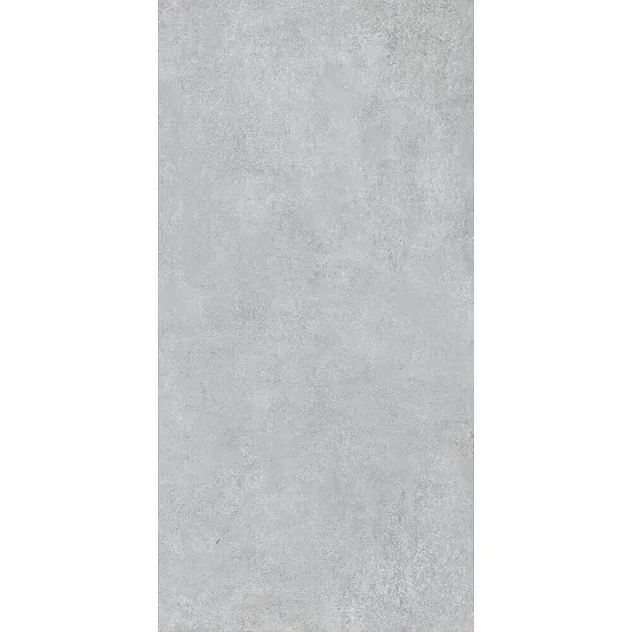 Feinsteinzeug in moderner hellgrauer Betonoptik 60x120 - Ital. Fliesen -  - Hellgraue, leicht strukturierte Beton- oder Zementoberfläche, geeignet für moderne Boden- oder Wandbeläge.