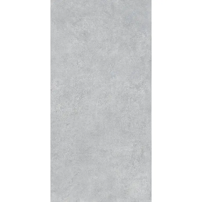 Feinsteinzeug in moderner hellgrauer Betonoptik 60x120 - Ital. Fliesen -  - Hellgraue, strukturierte Oberfläche, ähnlich Beton oder Naturstein, mit subtilen Variationen.