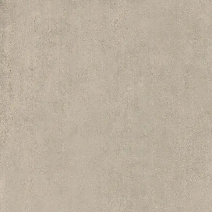 Feinsteinzeug in zeitgenössischer taupefarbener Betonoptik 80x80 -  - Hellbeige Betonoptik-Fliese mit feiner Textur.