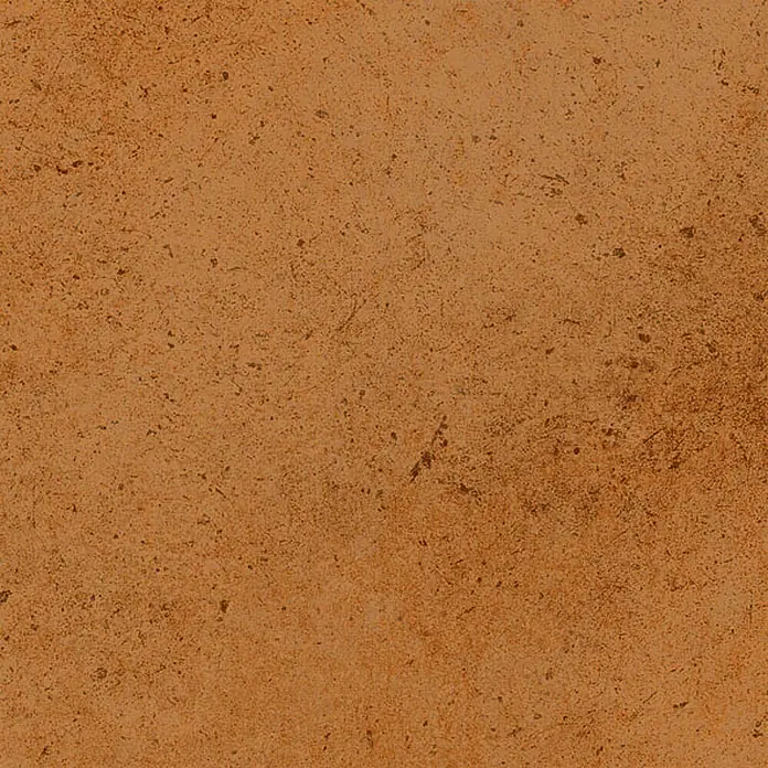 Feinsteinzeug in antiker natürlicher Terrakottaoptik 30x30 - Ital. Fliesen -  - Texturierte erdig-orangebraune Oberfläche mit dunklen Sprenkeln.