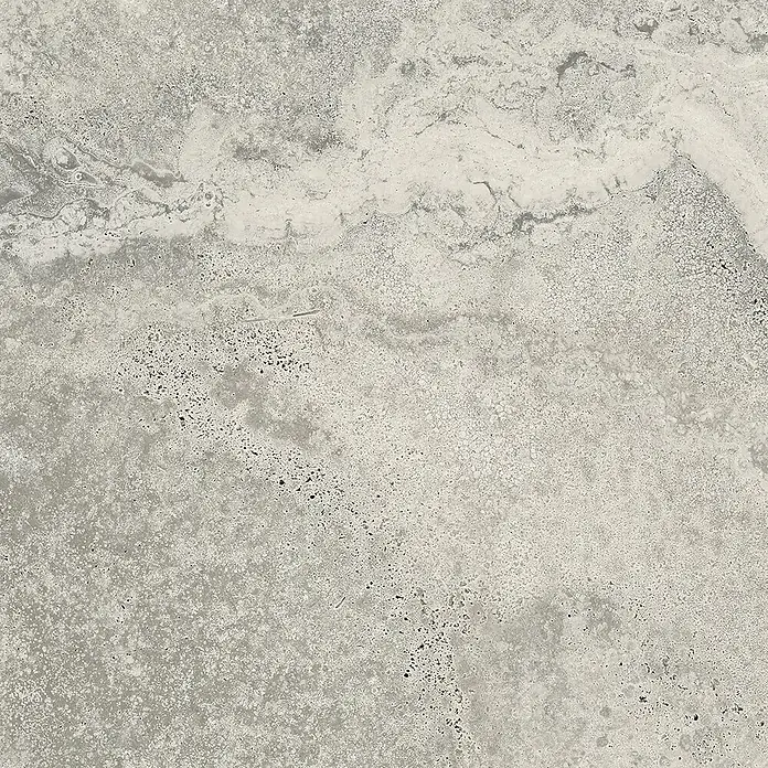 Design-Feinsteinzeug in Grau matter 120x120 - Italienische Fliesen -  - Hellgraue, gesprenkelte Beton- oder Steinstruktur mit dunkleren Flecken und subtilen Äderungen.