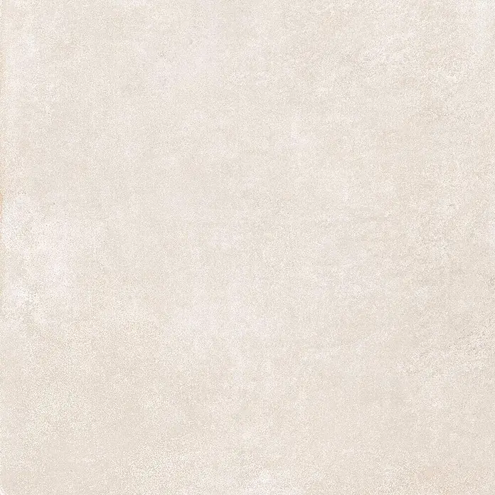 Feinsteinzeug in moderner elfenbeinfarbener Betonoptik 60x60 -  - Helle beigefarbene Fliese mit subtiler, texturierter Oberfläche.