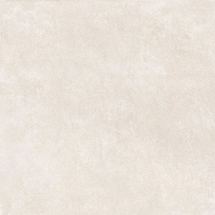 Feinsteinzeug in moderner elfenbeinfarbener Betonoptik 60x60 -  - Hellbeige, texturierte Fliese in Betonoptik.