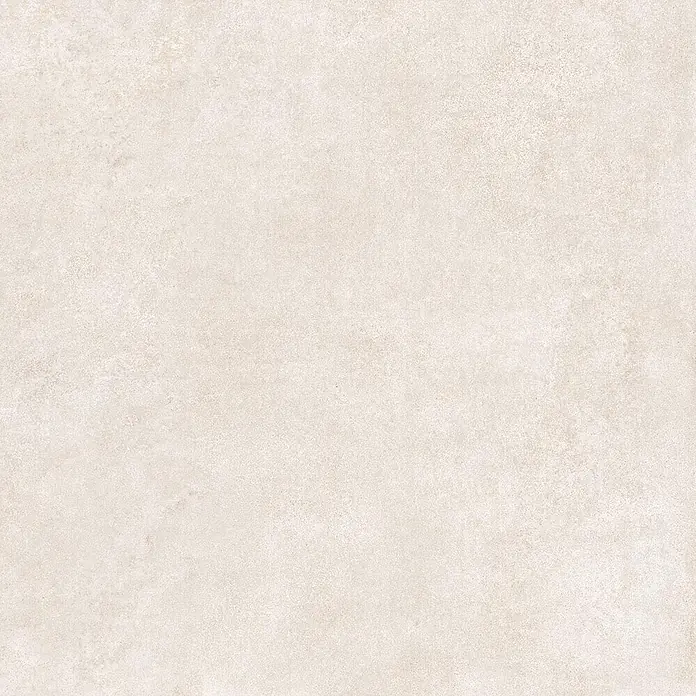 Feinsteinzeug in moderner elfenbeinfarbener Betonoptik 60x60 -  - Texturierte hellbeige Fliese mit matter Oberfläche.