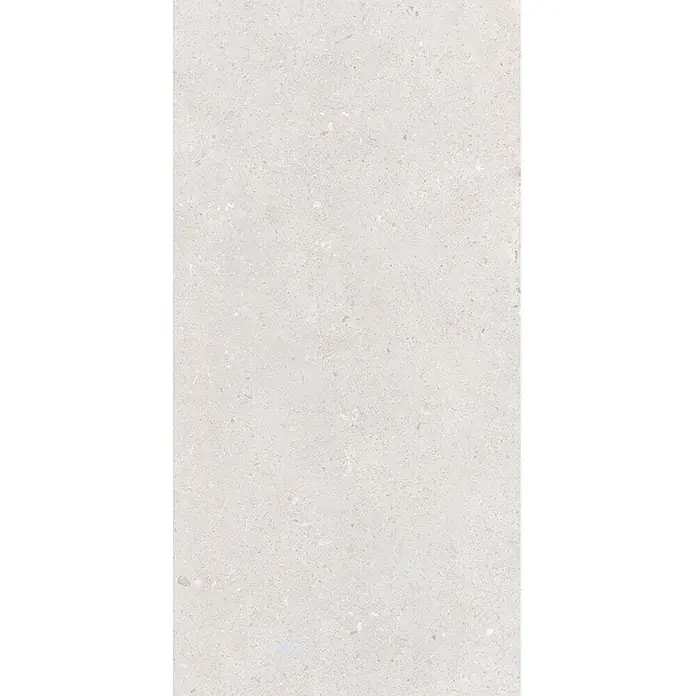 Design-Feinsteinzeug Weiß matt 30x60 - Italienische Fliesen -  - Hellgraue Fliese im Terrazzo-Look mit dezenten, mehrfarbigen Sprenkeln für moderne Oberflächen.