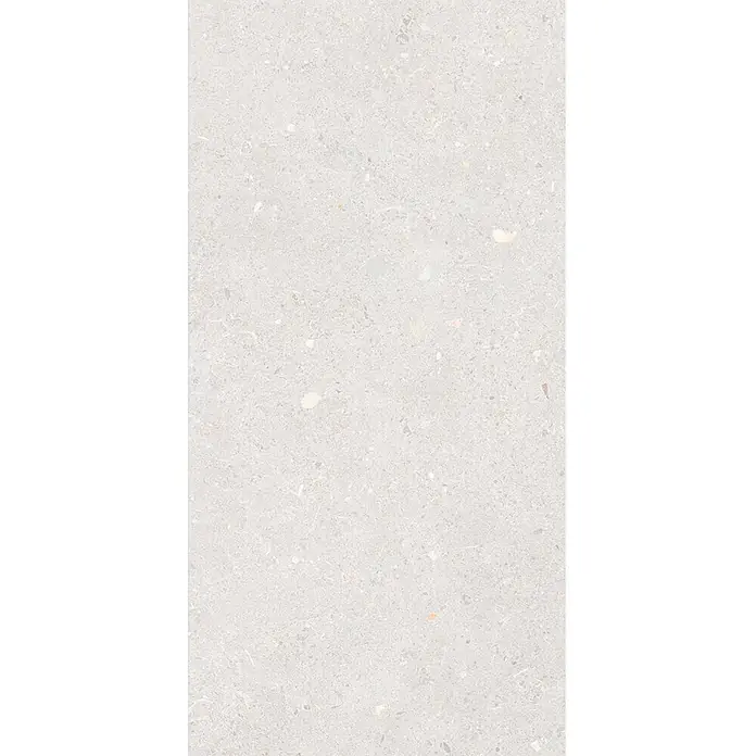 Design-Feinsteinzeug Weiß matt 30x60 - Italienische Fliesen -  - Hellgraue Fliese mit feiner, mehrfarbiger Sprenkelung für Böden und Wände.