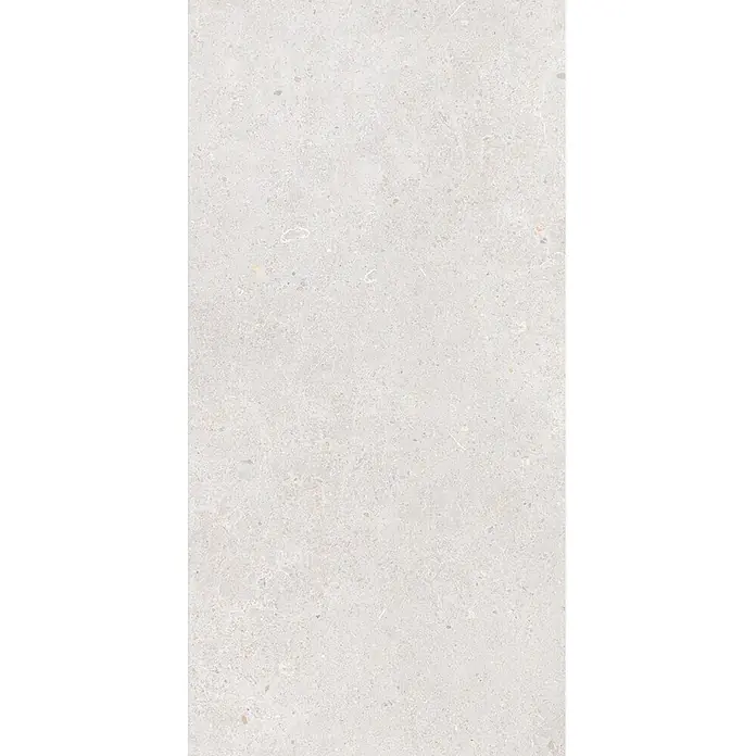 Design-Feinsteinzeug Weiß matt 30x60 - Italienische Fliesen -  - Hellgraue Fliese mit feiner Sprenkeltextur, geeignet für Boden oder Wand.