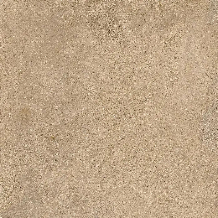 Feinsteinzeug Außen strukturierter beiger Betonoptik 60x60, R11 -  - Strukturierte beige Natursteinfliese mit feinen Sprenkeln und organischen Variationen.