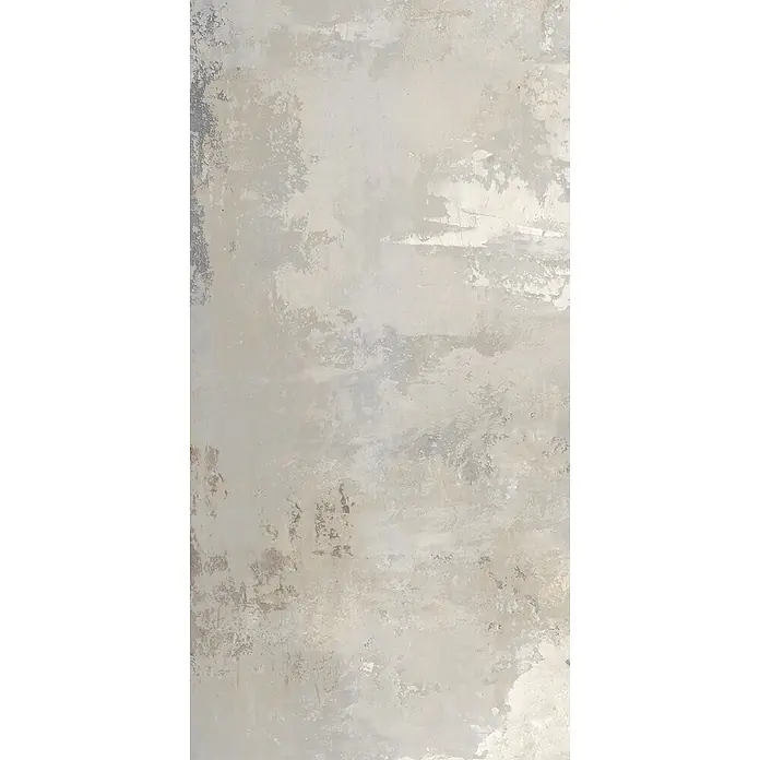 Feinsteinzeug in industrieller beiger Betonoptik 60x120 - Ital. Fliesen -  - Abgenutzte hellbeige und graue Betonoptik-Textur für Wände oder Böden.