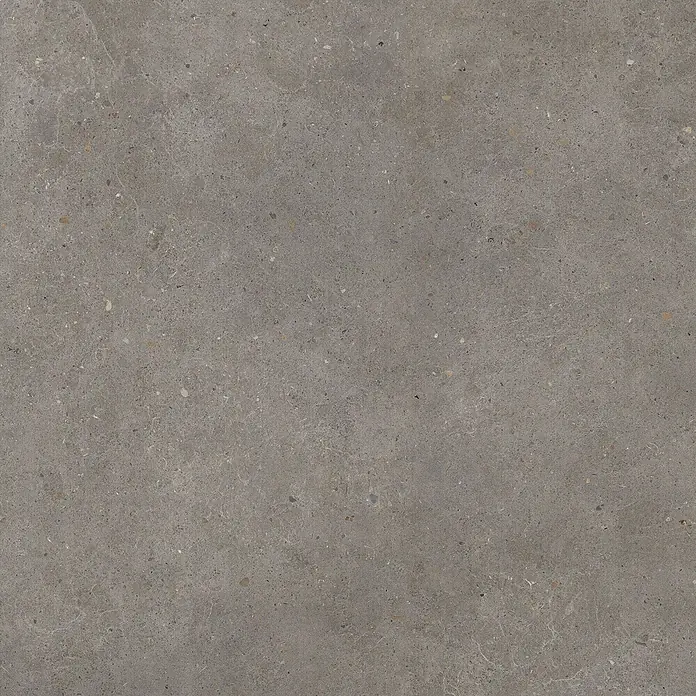 Design-Feinsteinzeug brauner matter 120x120 - Italienische Fliesen -  - Dunkelgraue Terrazzo-Optik Fliese mit feinen Sprenkeln für den Boden.