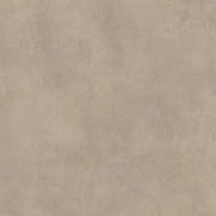 Feinsteinzeug in brauner spachtelartiger Harzoptik 120x120 - Ital. Fliesen -  - Matte hellbeige Betonoberflächentextur.