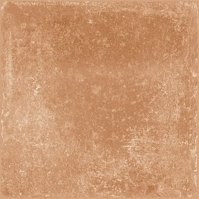 Feinsteinzeug in Terrakotta natürlicher Terrakottaoptik 30x30 -  - Quadratische rustikale Terrakottafliese mit texturierter, rötlich-brauner Oberfläche für Böden.