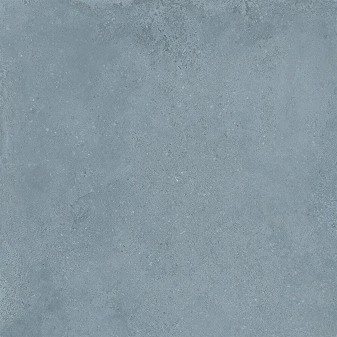 Feinsteinzeug in strukturierter blauer Betonoptik 60x60 - Ital. Fliesen -  - Grau-blaue, strukturierte Betonfliese, geeignet für Boden- oder Wandanwendungen.
