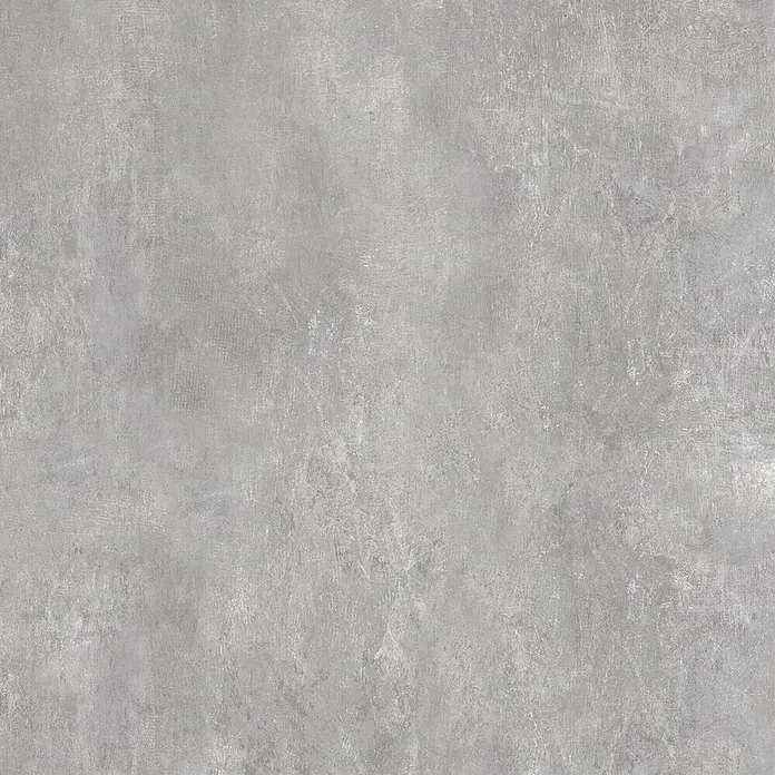 Feinsteinzeug in hellgrauer Harzoptik 80x80, 20 mm, rutschhemmend -  - Helle, graue Betontextur mit Gebrauchsspuren, feinen Variationen und Kratzern.