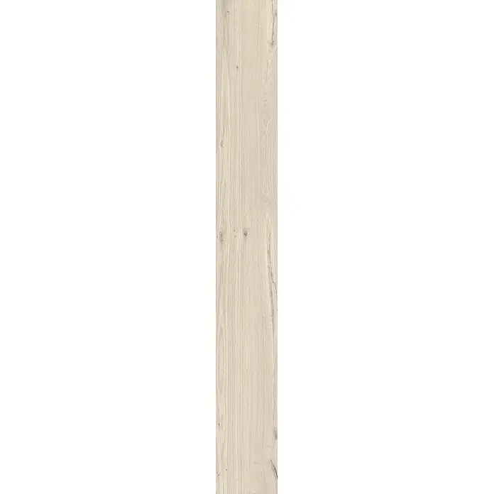 Feinsteinzeug in matter weißer Holzoptik 30x120 - Italienische Fliesen -  - Helles Holzbrett mit natürlicher Maserung und dezenten Ästen.
