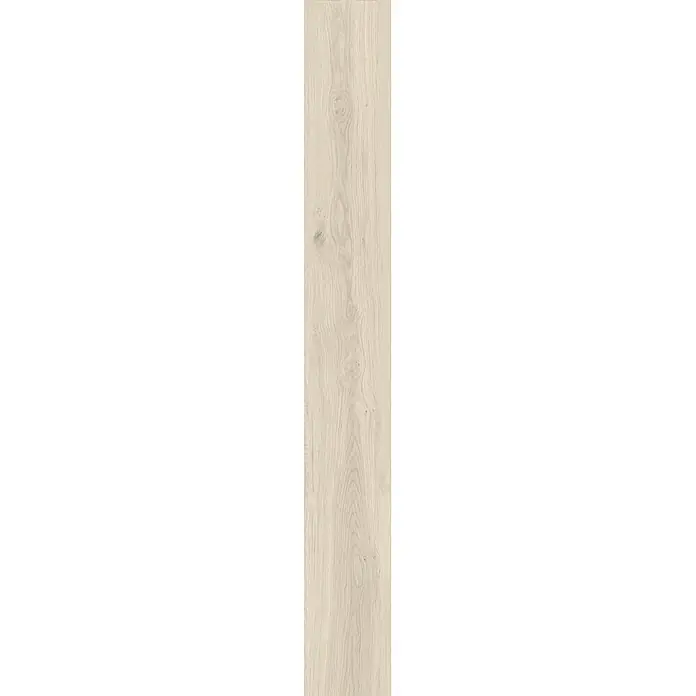 Feinsteinzeug in matter weißer Holzoptik 30x120 - Italienische Fliesen -  - Helle Holzplanke mit natürlicher Maserung und leichten Astansätzen.