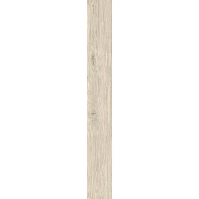 Feinsteinzeug in matter weißer Holzoptik 30x120 - Italienische Fliesen -  - Hellbeiges Holz-Effekt-Bodenbrett mit natürlicher Maserung und Ästen, ideal für stilvolle Räume.