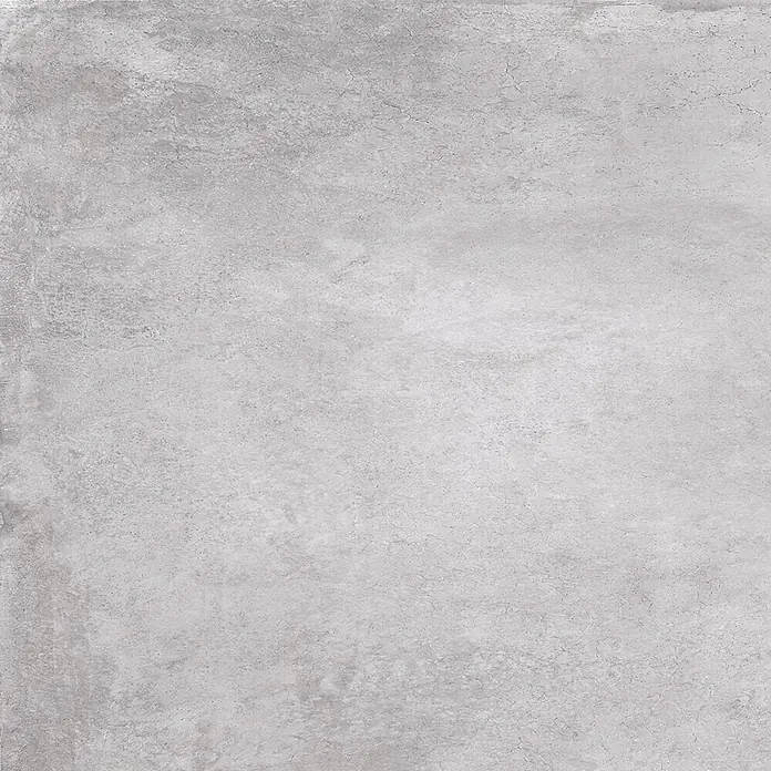 Feinsteinzeug in gewachster dunkelgrauer Betonoptik 60x60 - Ital. Fliesen -  - Hellgraue Betonoptik mit feinen Variationen und leichten Rissen, ideal für moderne Boden- oder Wandbeläge.