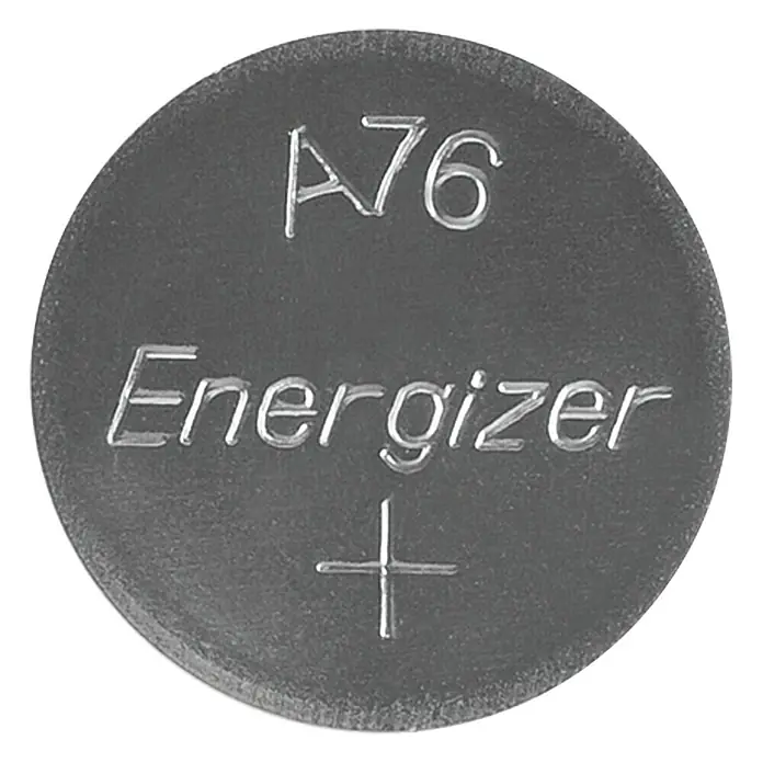 Energizer Pila de botón - 1,5 V, 2 ud. - Pila de botón A76 de Energizer con el terminal positivo marcado.