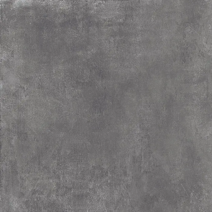 Feinsteinzeug in dunkelgrauer Harzoptik 80x80 - Italienische Fliesen -  - Texturierte dunkelgraue Oberfläche mit feinen Kratzern, erinnert an gealterten Beton.