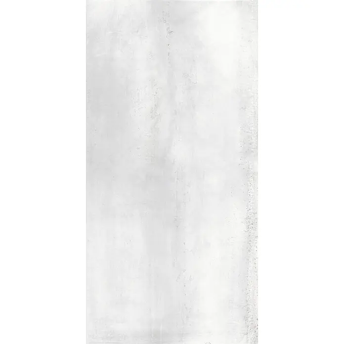 Feinsteinzeug in Metall weißer Betonoptik 60x120 - Italienische Fliesen -  - Subtile hellgraue Texturoberfläche.