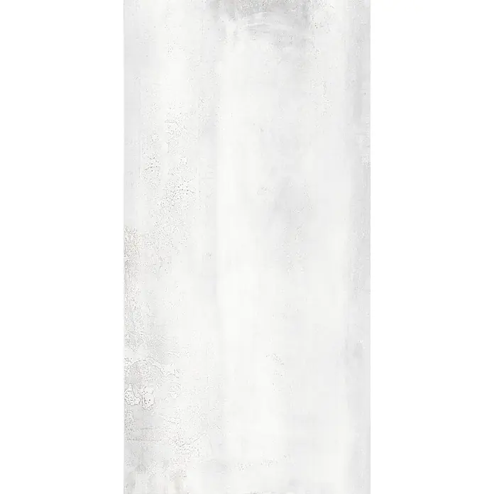 Feinsteinzeug in Metall weißer Betonoptik 60x120 - Italienische Fliesen -  - Hellgraue, texturierte Oberfläche mit feinen Variationen, ähnlich verwittertem Beton oder Putz.