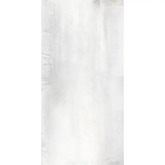 Feinsteinzeug in Metall weißer Betonoptik 60x120 - Italienische Fliesen -  - Hellgraue, strukturierte Oberfläche mit subtilen Variationen und feinen Spuren.
