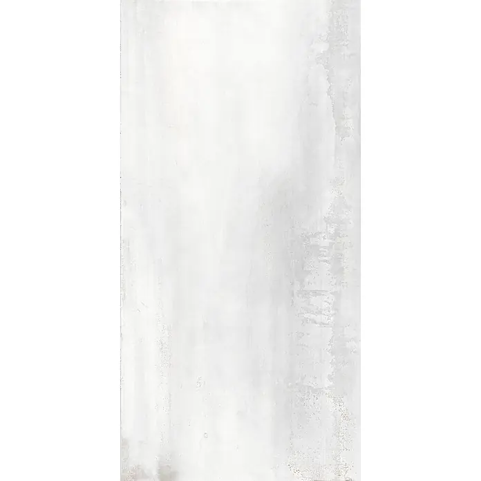 Feinsteinzeug in Metall weißer Betonoptik 60x120 - Italienische Fliesen -  - Helle graue, abgenutzte Betontextur mit subtilen weißen Variationen.
