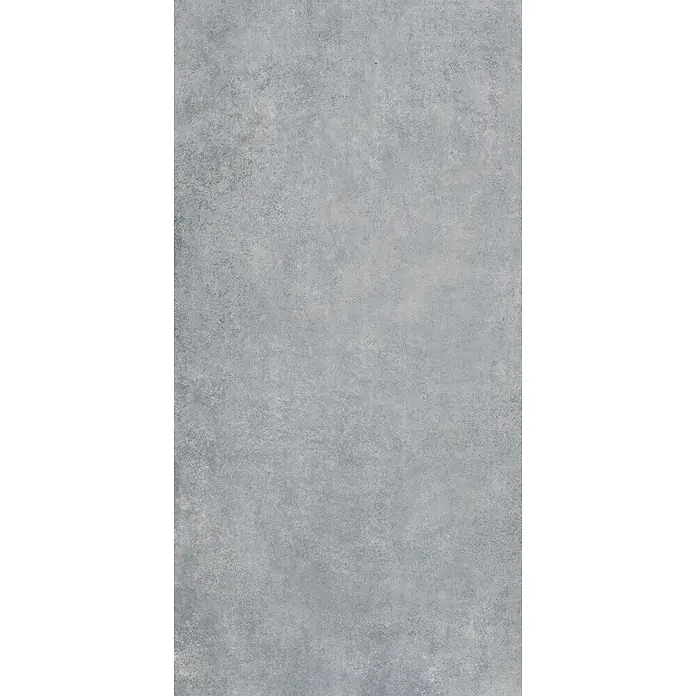Feinsteinzeug in moderner dunkelgrauer Betonoptik 60x120 - Ital. Fliesen -  - Eine hellgraue Fliese in Betonoptik mit subtilen dunkelgrauen Texturvariationen, geeignet für Boden- oder Wandflächen.