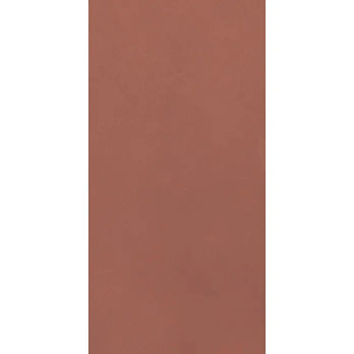 Feinsteinzeug in farbiger roter Betonoptik 60x120 - Italienische Fliesen -  - Einfarbige, rotbraune Oberfläche mit feiner, gleichmäßiger Textur.
