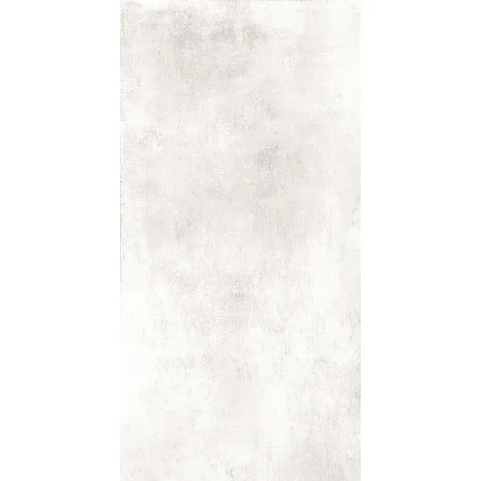 Feinsteinzeug in weißer Harzoptik 60x120, rutschhemmend - Ital. Fliesen -  - Hellgraue, distressed Textur, ähnlich Beton oder Putz, mit subtilen Variationen.
