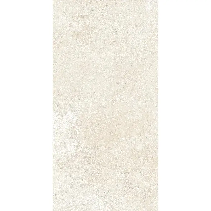 Feinsteinzeug in weißer Steinoptik 60x120, 20 mm, rutschhemmend -  - Hellbeige strukturierte Fliesen- oder Steinoberfläche mit dezentem, natürlichem Muster.