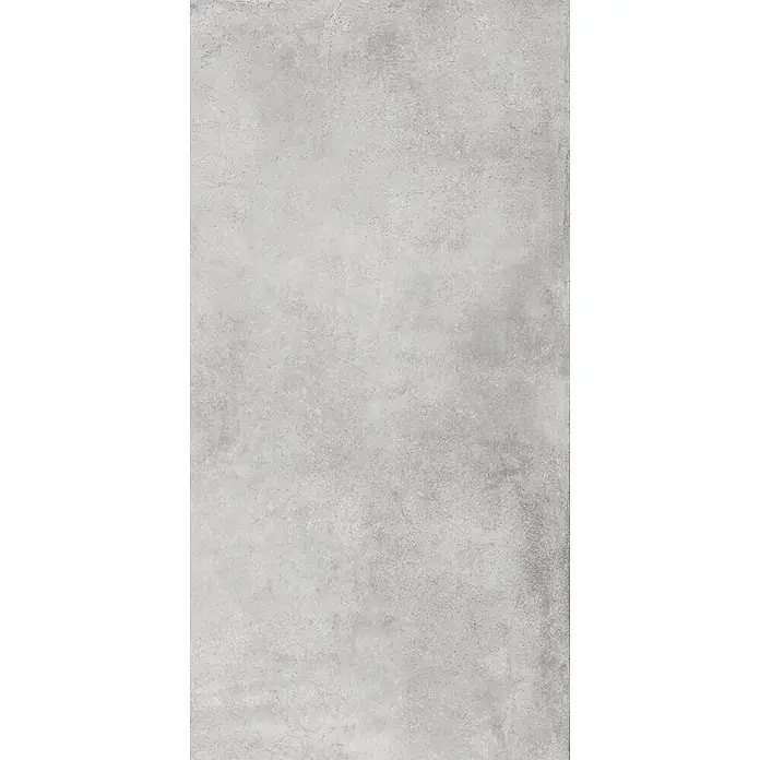 Feinsteinzeug in gewachster dunkelgrauer Betonoptik 60x120 - Ital. Fliesen -  - Hellgraue Betonoptik-Oberfläche mit feiner Textur und leichten Rissen.