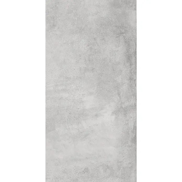 Feinsteinzeug in gewachster dunkelgrauer Betonoptik 60x120 - Ital. Fliesen -  - Strukturierte hellgraue Betonoberfläche mit feinen Rissen und Verwitterungsspuren.