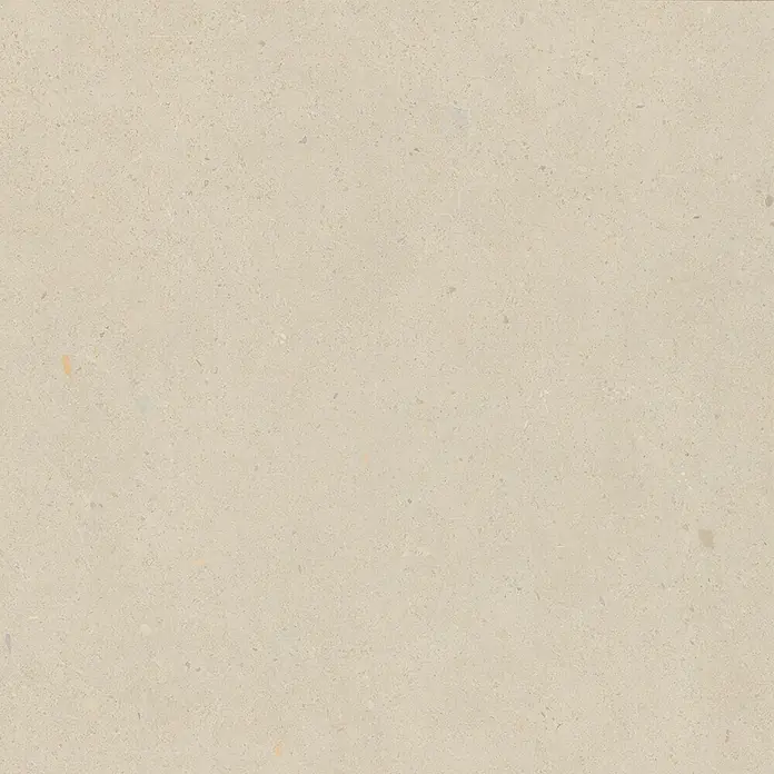 Feinsteinzeug in matter beiger Betonoptik 60x60 - Italienische Fliesen -  - Helle beige gesprenkelte Oberfläche, ähnlich einem feinkörnigen Stein oder Beton.