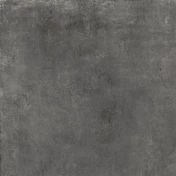 Feinsteinzeug in dunkelgrauer Harzoptik 60x60 - Italienische Fliesen -  - Dunkelgraue, abgenutzte Beton- oder Metallmaterialprobe. Ideal für Industriedesign.