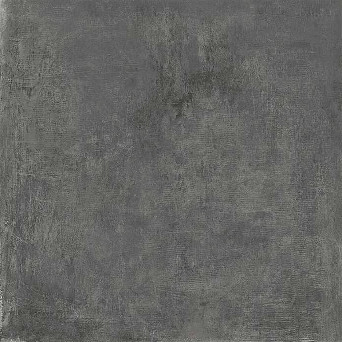 Feinsteinzeug in dunkelgrauer Harzoptik 60x60 - Italienische Fliesen -  - Dunkelgraue, abgenutzte Textur mit gebürsteter Betonoptik.