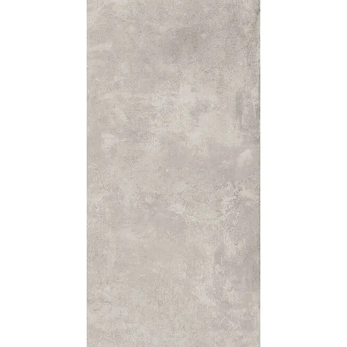 Feinsteinzeug in gewachster hellgrauer Betonoptik 60x120 - Ital. Fliesen -  - Hellgraue Betonoptik-Textur mit subtilen Variationen und feinen Linien.