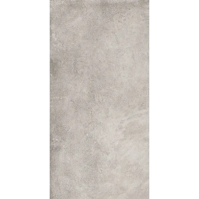 Feinsteinzeug in gewachster hellgrauer Betonoptik 60x120 - Ital. Fliesen -  - Hellgraue, strukturierte Oberfläche mit Beton- oder Steinoptik, ideal für Fliesen.