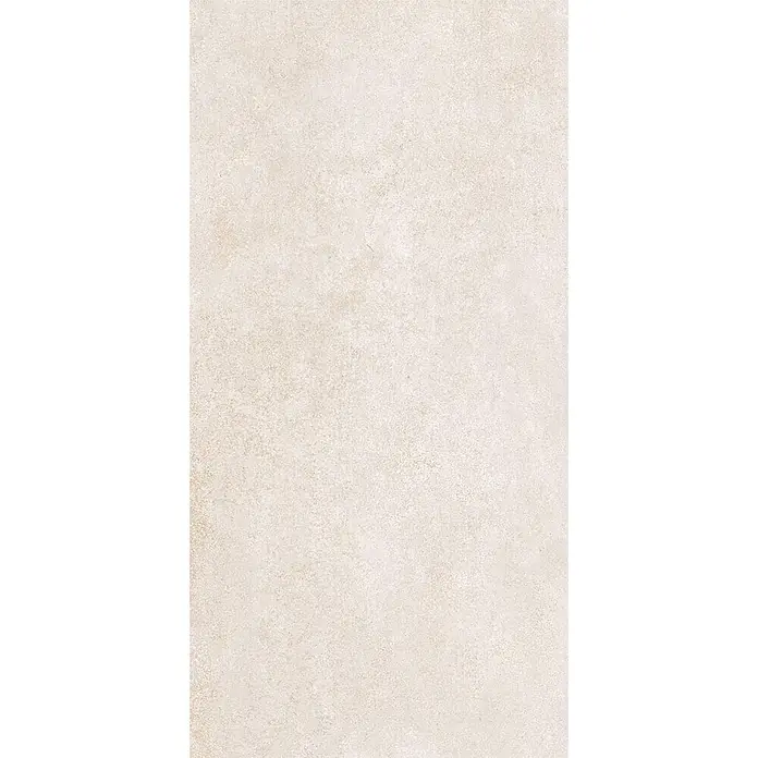 Feinsteinzeug in elfenbeinfarbener Betonoptik 30x60 - Italienische Fliesen -  - Helle beige strukturierte Feinsteinzeugfliese mit Betonoptik, geeignet für Boden- oder Wandflächen.