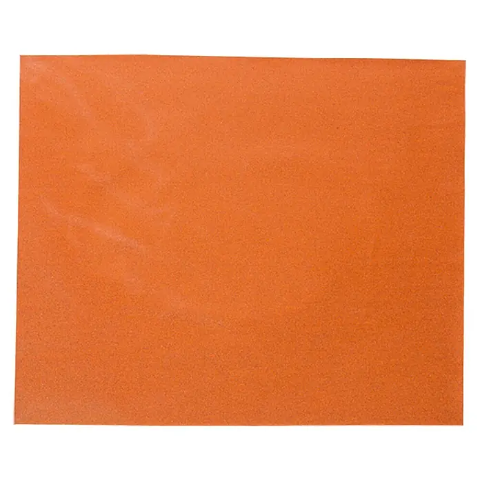 BAUHAUS Schleifpapier Super - Körnung: 400 - Orangefarbene Silikon-Gummiplatte mit glatter Oberfläche, ideal für Bastelarbeiten, Dichtungen oder als Hitzeschild.