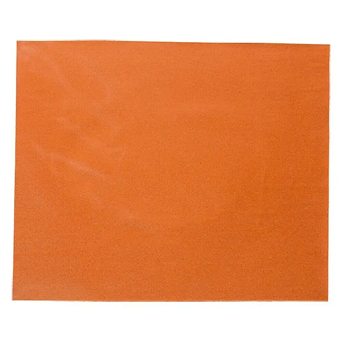 BAUHAUS Schleifpapier Super - Körnung: 400 - Orangefarbene Silikon-Gummiplatte mit glatter Oberfläche, ideal für Bastelarbeiten, Dichtungen oder als Hitzeschild.