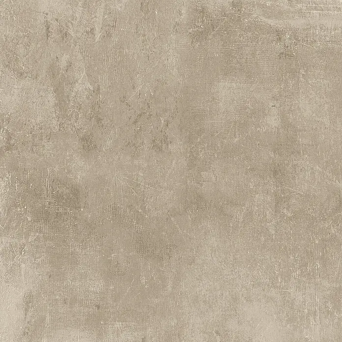 Feinsteinzeug in beiger Harzoptik 80x80 - Italienische Fliesen -  - Beige, abgenutzte Betontextur mit variierenden Schattierungen.