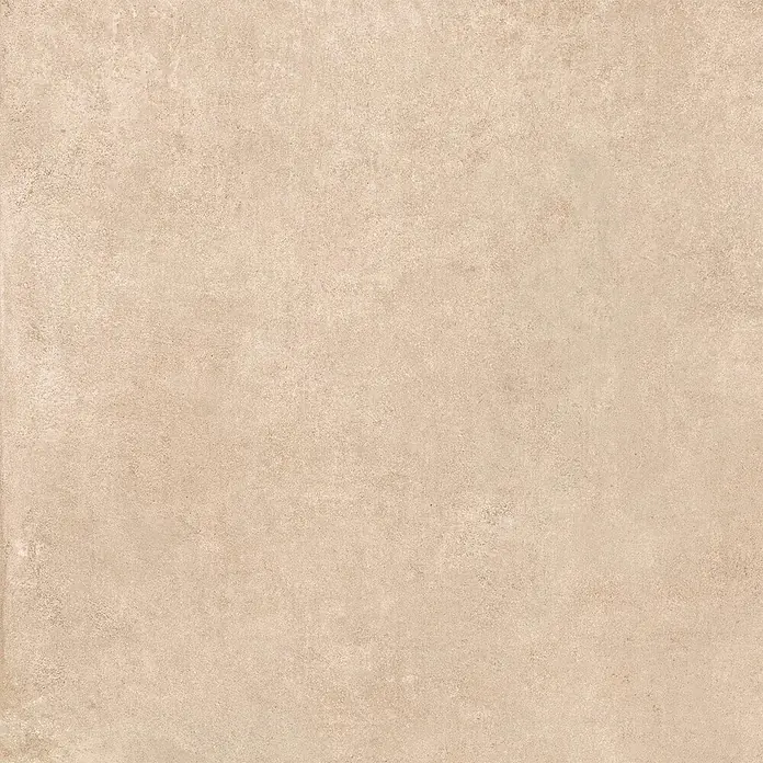 Feinsteinzeug in moderner beiger Betonoptik 80x80 - Italienische Fliesen -  - Beige, texturierte Fliese mit mattem Finish, die Naturstein oder Beton ähnelt.